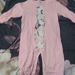Pink Floral Baby Onesie